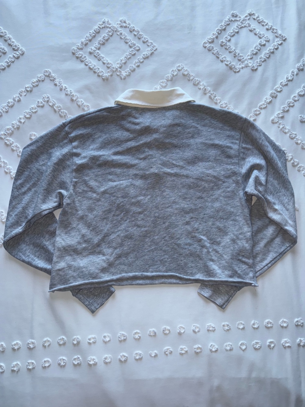 Brandy Melville Collared Long Sleeve Crop Top - Picture 2 of 7